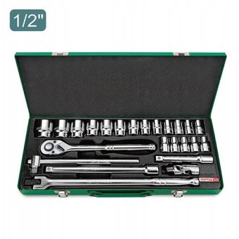 Набор инструмента головки с трещоткой TOPTUL 1/2" 24ед. (6-гр.) GCAD2401