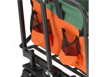 Візок присадибний розкладний на 4 колесах FLO з поворот важілем, ємність- 79х 44х 26см, навант 100кг