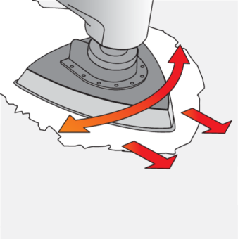 Стопа-насадка шліфувальна з алюмінію YATO: 80х 80х 80 мм для реноватора YT-82223 [10]