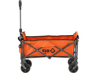 Візок присадибний розкладний на 4 колесах FLO з поворот важілем, ємність- 68х 39х 26см, навант- 70кг