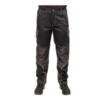 YATO Штани робочі чорні YATO, розмір S; 9 киш 64%- поліестер, 34%- бавовна, 2%-еластан, відсвічув вс