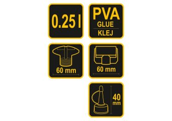 VOREL Дозатор для нанесення клею ; пластичний V=250 мл, зі змінними насадками  | 78027