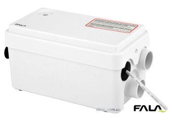 Помпа до каналізаційних стоків душа і вмивальника мережева FALA: P=250Вт, на висоту 4м, Q=80л/хв [4]