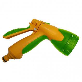 Пістолет-розпилювач 8-позиційний пластиковий з фіксатором потоку Shake VERANO | 72-004