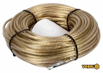 Трос сталевий з наконечниками для пломб VOREL : Ø6 мм x 34 м [12]