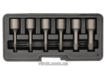 YATO Набір екстракторів YATO : квадрат 3/8". Ø= 2-10 мм, для гвинтів 8660 HRC 49-52. 6 Од.  | YT-062