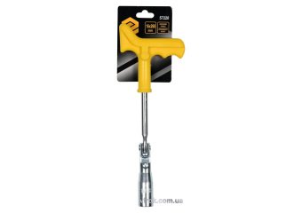 VOREL Ключ до свічок двигунів шарнірний : М16, пластикова ручка, l= 260 мм  | 57220