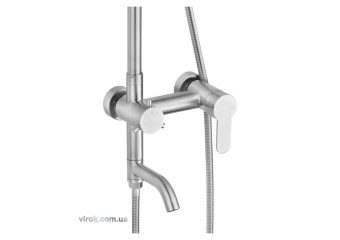 FALA Душовий комплект STEELY 3 : 2 функції, регульована висота 91- 121 см  | 75664