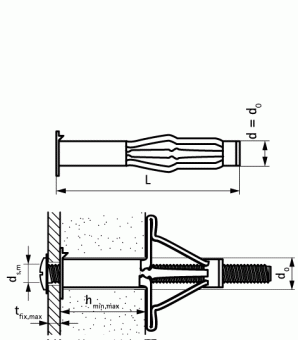 Walraven WCP Стальной дюбель для пустот М5х50мм