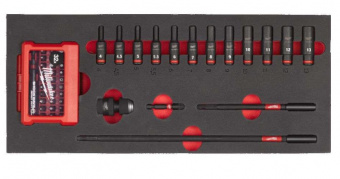 MILWAUKEE Ложемент з бітами SHOCKWAVE, (17шт) | 4932493386