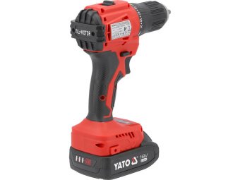Шуруповерт-дриль акумуляторний Li-Ion YATO: V=18 В, крутн.мом.- 45 Нм, 2 Агод, патрон Ø≤ 13 мм [6]
