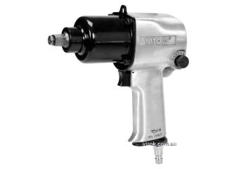 YATO Гайковерт ударний пневматичний YATO: квадрат 1/2", F=850 Nm, роб. тиск- 6-8 Bar при 119 л/хв  |