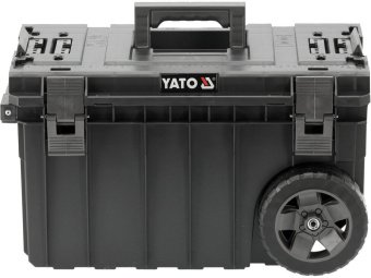 Ящик для інструментів 601TV S1 1 секція з органайзером YATO на 2-х колесах, 600x400x345 мм, пластико