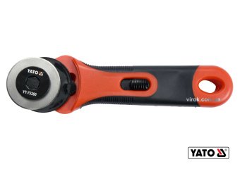 YATO Ніж YATO з висувним круглим сталевим лезом, Ø= 45 мм, ручка- TPR+ABS  | YT-75360