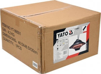 YATO Обігрівач інфрачервоний, підвісн під стелю YATO, ел.-мереж- 230В, 1500Вт, діапаз-12-18м² з пуль