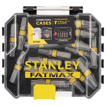 STANLEY Набор бит FatMax, Torx, T25, L=25 мм, 20 шт, пластиковый кейс