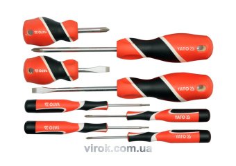 YATO Набір викруток YATO : ( SL(4), PH(4) ). 8 Шт.  | YT-25980