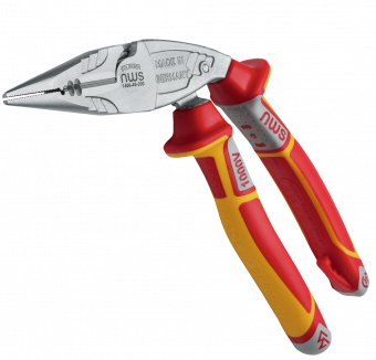 NWS  Плоскогубці комбіновані "Ergo Multi" з ізольов. ручками VDE до 1000 В: вигнуті 45°, L= 200 мм |