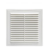 Решітка вентиляційна 184х254 мм, розємна, з сіткою, нахилені жалюзі Air | 61-121