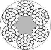 Трос  5,0 мм DIN 3060 (6x19) ЦБ