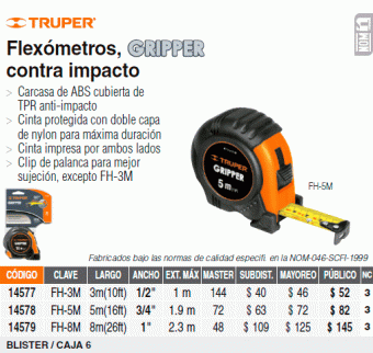 FH-5M Truper Рулетка Хобби, 5м (19мм)
