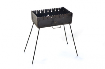 Мангал раскладной (кейс) толщина 3мм двухуровневый на 8 шампуров с чехлом и перчатками СИЛА