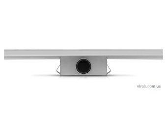 FALA Трап підлоговий для душу з нержавіючої сталі "BLACK GLASS" ; 80х 7х 7 см  | 75388