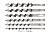 STHOR Набір свердл спіральних по дереву : Ø=10-20 мм, L= 230 мм. 6 шт.  | 22465