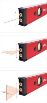 YATO Рівень електронний YATO: L= 610мм. 2 капсули, лазерний промінь, дисплей (3mm/10m), алюмінієвий 