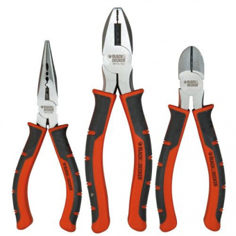 Набор плоскогубцев, круглогубцев и кусачек BLACK+DECKER BDHT0-71624