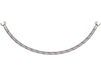 Шланг водопровідний з опліткою з нерж сталі FALA l= 500мм, Ø= 8/12, з'єднання F-1/2" х F-1/2" 1 МПа