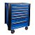 KING TONY Тумба инструментальная 7 полочная с бампером синяя | 87634-7B-B