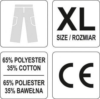 YATO Штани робочі YATO DAN : розм. XL, (65% поліестер, 35% бавовна)  | YT-80288