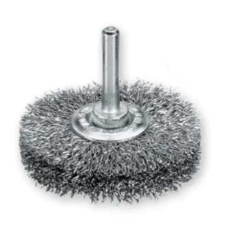 Щетка цилиндрическая 30 x 12 мм, хвостовик 6 мм, Стальная гофрированная проволока 0.30 мм LESSMANN