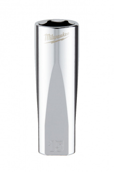 MILWAUKEE Головка хромована метрична подовжена 3/8'', 15мм | 4932478359