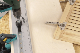 Wolfcraft рейка-шаблон для выполнения соединений на шкантах Ø 5, 6, 8, 10 // 4650000