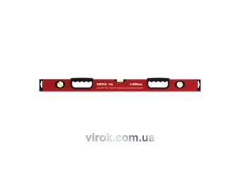 YATO Рівень алюмінієвий YATO : L= 60 см. 3 капсули, 2 ручки  | YT-3022