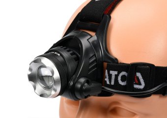 YATO Ліхтар на чоло світлодіодний (XM-L2 CREE) YATO, 3 режими, Р=10Вт, Ф= 450lm, живл.- 4х АА батаре