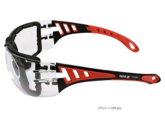 YATO Окуляри захисні YATO відкриті, прозорі, зі зміцненими еластичними дужками  | YT-73700