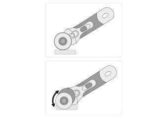 YATO Ніж YATO з висувним круглим сталевим лезом, Ø= 45 мм, ручка- TPR+ABS  | YT-75360