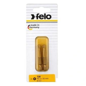 Бита FELO PZ2х50 мм TIN, 1/4, С 6,3, ВОХ (2 шт.) (03102567)