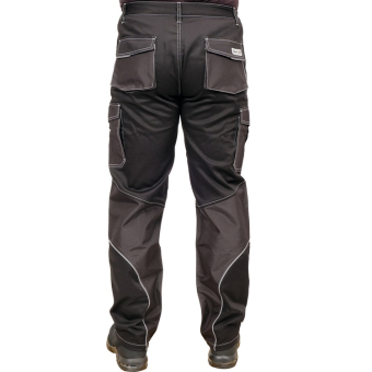 YATO Штани робочі чорні YATO, розм XL; 9 киш 64%- поліестер, 34%- бавовна, 2%-еластан, відсвічув вст