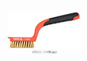 YATO Щітка дротяна латунна YATO : 5- рядна, L= 180 мм з пластиковою ручкою  | YT-6346