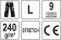 YATO Штани робочі чорні YATO, розмір L; 9 киш 64%- поліестер, 34%- бавовна, 2%-еластан, відсвічув вс