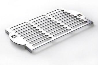 Решетка для гриля и барбекю (на мангал) из нержавеющей стали толщина 3мм 360*250 СИЛА