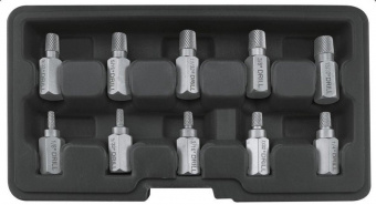 YATO Набір екстракторів-насадок YATO Ø 3-11 мм, для зломаних гвинтів, 10 Од.  | YT-05890