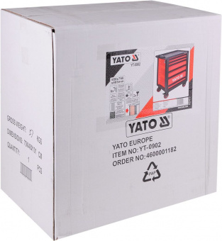 YATO Шафа-візок для інструментів YATO з 6 шуфлядами, 958x 766x 465 мм  | YT-0902