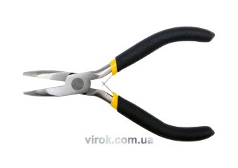 VOREL Щипці - тонкогубці міні : вигнуті, L= 125 мм, з ізольованими ручками  | 42304