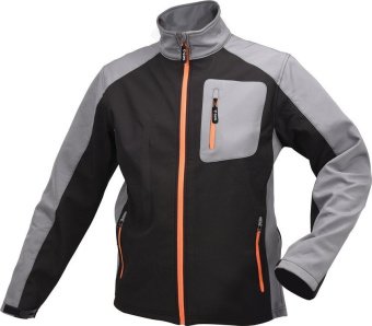 YATO Куртка робоча SOFTSHELL YATO розмір S, чорно-сіра, 3 кишені, 96% поліестер і 4% спандекс  | YT-