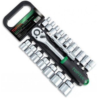 Набор головок с трещоткой TOPTUL 1/2" 20ед. 8-32мм GABB2001